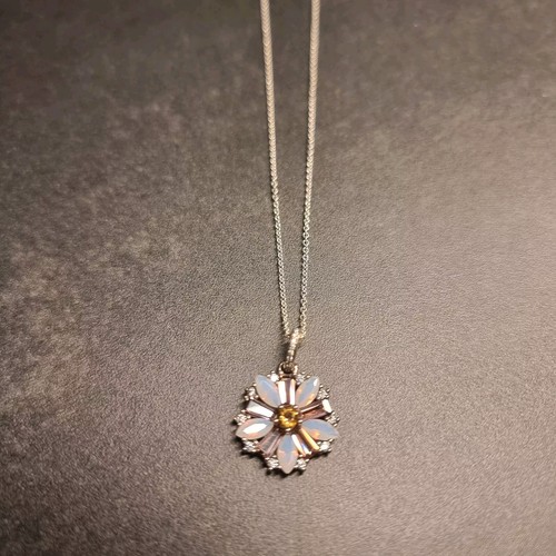 Halskette blume sterlingsilber - halskette,